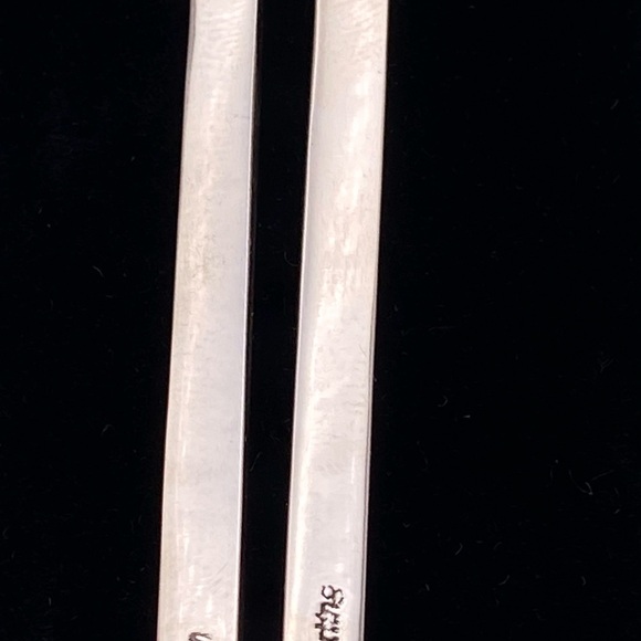 Sterling Silver Earrings Turquoise Inlaid 2” Length Fish Hook Back New - Picture 3 of 8